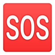 Emoji 🆘 Pulsante SOS su Google Android 9.0.