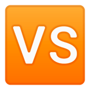 🆚 Emoji Großbuchstaben VS in orangefarbenem Quadrat Google Android 9.0.