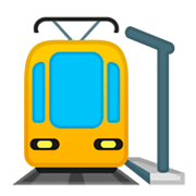 🚉 Emoji Estación De Tren en Google Android 9.0.