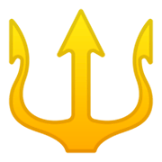 🔱 Emoji Emblema De Tridente na Google Android 9.0.