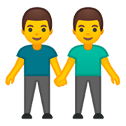 Emoji 👬 Due Uomini Che Si Tengono Per Mano su Google Android 9.0.