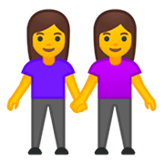 Émoji 👭 Deux Femmes Se Tenant La Main sur Google Android 9.0.