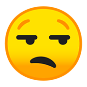 😒 Emoji verstimmtes Gesicht Google Android 9.0.