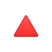 🔺 Emoji rotes Dreieck mit der Spitze nach oben Google Android 9.0.