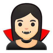 Émoji 🧛🏻 Vampire : Peau Claire sur Google Android 9.0.