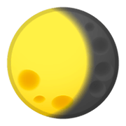 Emoji 🌖 Gibbosa Calante su Google Android 9.0.