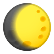 🌔 Emoji Luna Gibosa Creciente en Google Android 9.0.