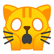 Emoji 🙀 Gatto Esterrefatto su Google Android 9.0.