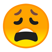 Emoji 😩 Faccina Esausta su Google Android 9.0.