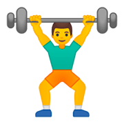 🏋️ Emoji Persona Levantando Pesas en Google Android 9.0.