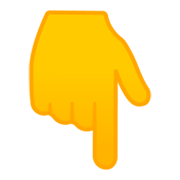 👇 Emoji Dorso Da Mão Com Dedo Indicador Apontando Para Baixo na Google Android 9.0.