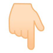 👇🏻 Emoji Dorso Da Mão Com Dedo Indicador Apontando Para Baixo: Pele Clara na Google Android 9.0.