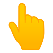 👆 Emoji Dorso Da Mão Com Dedo Indicador Apontando Para Cima na Google Android 9.0.