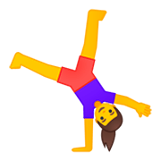 Emoji 🤸‍♀️ Donna Che Fa La Ruota su Google Android 9.0.