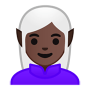 🧝🏿‍♀️ Emoji Elfe: dunkle Hautfarbe Google Android 9.0.
