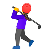 🏌️‍♀️ Emoji Mujer Jugando Al Golf en Google Android 9.0.
