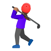 Emoji 🏌🏽‍♀️ Golfista Donna: Carnagione Olivastra su Google Android 9.0.