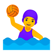 🤽‍♀️ Emoji Mulher Jogando Polo Aquático na Google Android 9.0.
