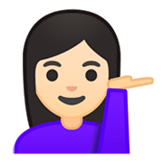💁🏻‍♀️ Emoji Infoschalter-Mitarbeiterin: helle Hautfarbe Google Android 9.0.