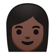 👩🏿 Emoji Mujer: Tono De Piel Oscuro en Google Android 9.0.