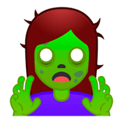 Emoji 🧟‍♀️ Zombie Donna su Google Android 9.0.