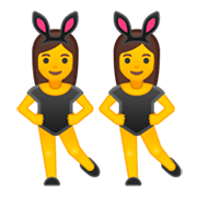 👯‍♀️ Emoji Frauen mit Hasenohren Google Android 9.0.