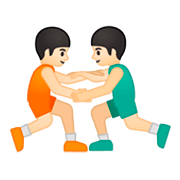 🤼🏻 Emoji Personas Luchando, Tono De Piel Claro en Google Android 9.0.