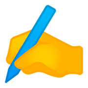 ✍️ Emoji Mano Escribiendo en Google Android 9.0.