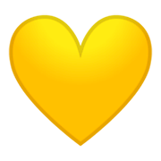 💛 Emoji Corazón Amarillo en Google Android 9.0.