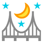 Emoji 🌉 Ponte Di Notte su HTC Sense 7.