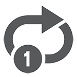 Emoji 🔂 Pulsante Di Ripetizione Della Riproduzione Di Una Traccia su HTC Sense 7.