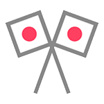 Emoji 🎌 Bandiere Del Giappone Incrociate su HTC Sense 7.
