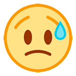 😥 Emoji Rosto Triste, Mas Aliviado na HTC Sense 7.