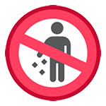 Emoji 🚯 Simbolo Del Divieto Di Gettare Rifiuti su HTC Sense 7.