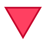 Emoji 🔻 Triangolo Rosso Con Punta Verso Il Basso su HTC Sense 7.