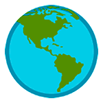 Émoji 🌎 Globe Tourné Sur Les Amériques sur HTC Sense 7.
