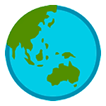 🌏 Emoji Globo Terráqueo Mostrando Asia Y Australia en HTC Sense 7.