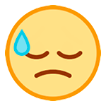 😓 Emoji bedrücktes Gesicht mit Schweiß HTC Sense 7.
