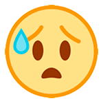😰 Emoji besorgtes Gesicht mit Schweißtropfen HTC Sense 7.