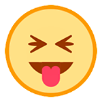 😝 Emoji Gesicht mit herausgestreckter Zunge und zusammengekniffenen Augen HTC Sense 7.