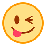 😜 Emoji Cara Sacando La Lengua Y Guiñando Un Ojo en HTC Sense 7.