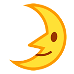 🌛 Emoji Luna De Cuarto Creciente Con Cara en HTC Sense 7.