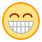 😁 Emoji Rosto Contente Com Olhos Sorridentes na HTC Sense 7.
