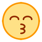 😙 Emoji küssendes Gesicht mit lächelnden Augen HTC Sense 7.