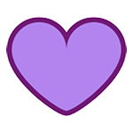 Émoji 💜 Cœur Violet sur HTC Sense 7.
