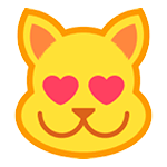 😻 Emoji lachende Katze mit Herzen als Augen HTC Sense 7.