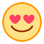 😍 Emoji Cara Sonriendo Con Ojos De Corazón en HTC Sense 7.
