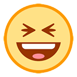 Emoji 😆 Sorriso A Bocca Aperta Con Occhi Chiusi su HTC Sense 7.