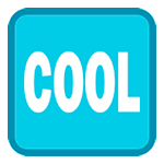 🆒 Emoji Wort „Cool“ in blauem Quadrat HTC Sense 7.