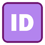 Großbuchstaben ID in lila Quadrat HTC Sense 7.